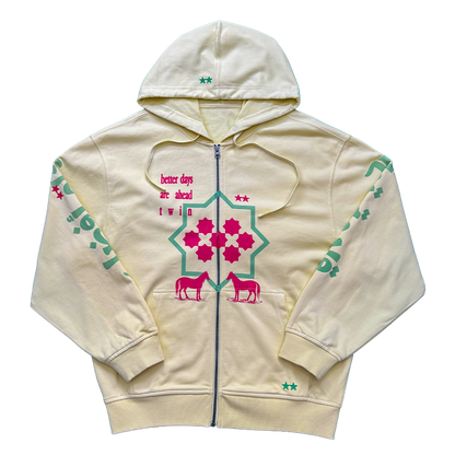 BETTER DAYS ZIP HOODIE (YELLOW)