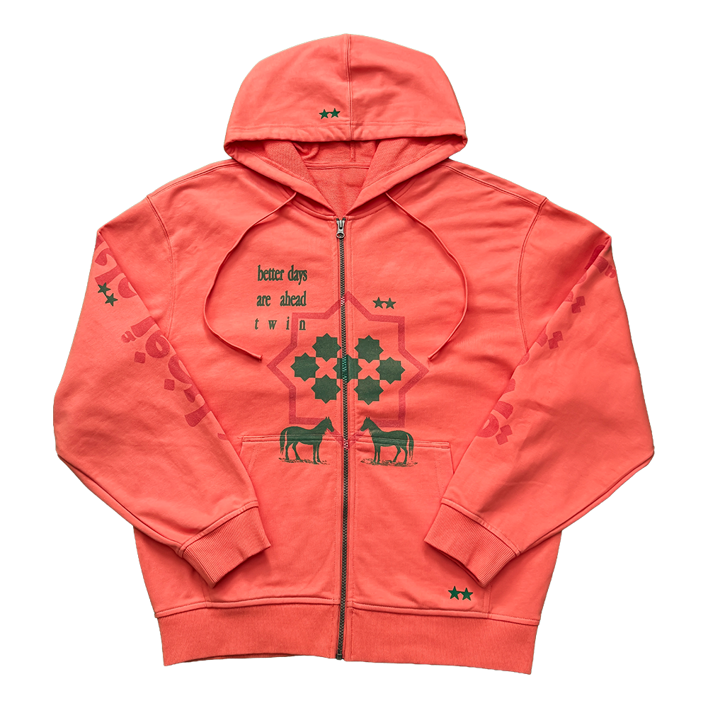 BETTER DAYS ZIP HOODIE (ORANGE)