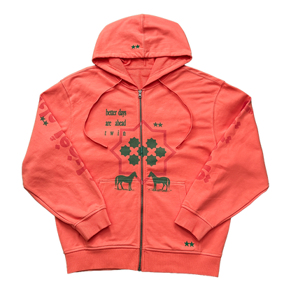 BETTER DAYS ZIP HOODIE (ORANGE)