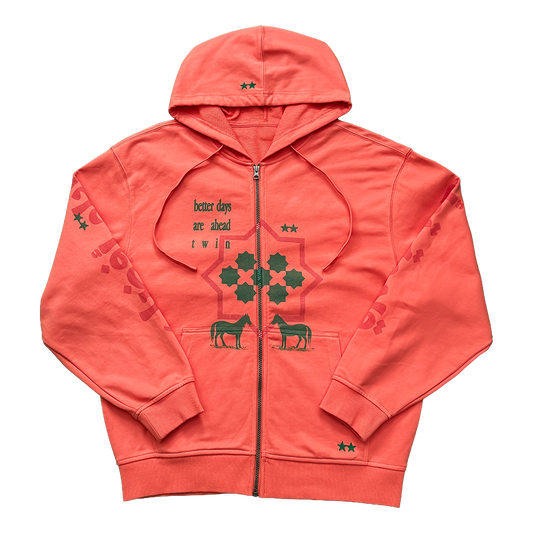 BETTER DAYS ZIP HOODIE (ORANGE)